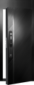 Современная входная дверь с умным замком отделка фрезерованным МДФ